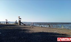 Samsun'daki Miliç Plajı ziyaretçilerine yeşil ile maviyi bir arada sunuyor
