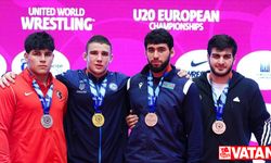 Milli güreşçiler, 20 Yaş Altı Avrupa Şampiyonası'nda 3 madalya kazandı