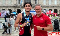 Milli triatlon sporcusu Uğurcan Özer, İspanya'da üçüncü oldu