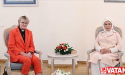 Emine Erdoğan, İsveç Başbakanı Kristersson'un eşi Birgitta Ed ile görüştü