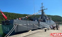 TCG Karadeniz Ereğli Gemisi Bartın'da ziyarete açıldı