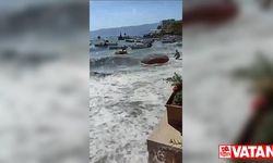 Bursa'da şiddetli rüzgarın etkisi: Tekneler alabora oldu, iki kişi yaralandı