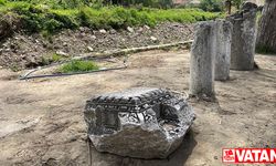 Amasra'da selin ardından antik su kanalı kalıntıları ortaya çıktı