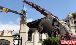 İskenderun’da ağır hasar gören Aziz Nikola Rum Ortodoks Kilisesi'nde güçlendirme çalışmaları yapılıyor