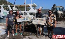 Kaş'ta deniz dibindeki atık istasyonları temizlendi