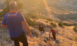 Erzincan'da kayalıklarda mahsur kalan kişi, ekiplerin ortak çalışmasıyla kurtarıldı