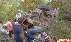 Samsun'da devrilen traktördeki 2 kişi öldü