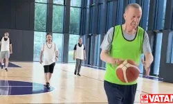 Cumhurbaşkanı Erdoğan arkadaşlarıyla basketbol oynadı