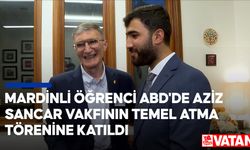 Mardinli öğrenci ABD'de Aziz Sancar Vakfının temel atma törenine katıldı