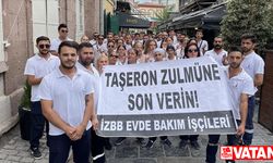 İzmir Büyükşehir Belediyesi çalışanları "kadro" için eylemde