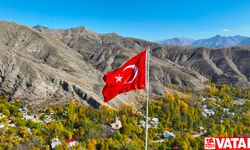 Erzurum'un Tortum ilçesinde sonbahar renkleri hakim oldu