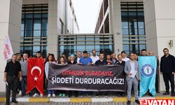 Edirne'de acil servis doktorunun silahla tehdit edilmesi sağlıkçılar tarafından protesto edildi