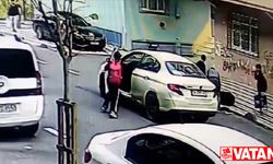 Sultangazi'de hareket eden otomobilin el frenini çeken öğrenci kazayı önledi