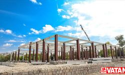 Malatya'da, Arslantepe Höyüğü Karşılama Merkezi inşası sürüyor