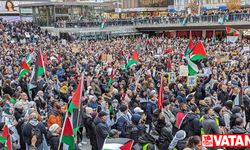 Stockholm'de binlerce kişi Filistin'e destek gösterisine katıldı