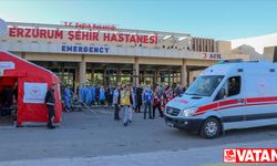 Erzurum Şehir Hastanesi'nde deprem tatbikatı!