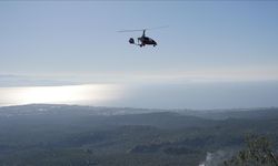 Edremit Körfezi'ndeki zeytinliklerin güvenliği için jandarma ekipleri cayrokopterle devriye geziyor
