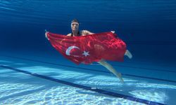Tek nefeste 191 metre ile Türkiye rekorunu kırdı