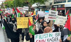 Uşak ve Malatya'da kadınlar, Gazze'deki mazlum anneler için yürüdü