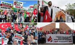 Üniversiteliler İsrail'in Gazze'ye yönelik saldırılarını protesto etti