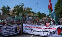 İsrail'in Gazze'ye yönelik saldırıları İstanbul'da protesto edildi