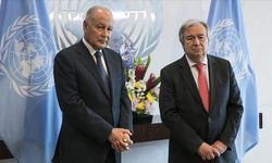 Arap Birliği Genel Sekreteri, Manama'da Guterres ile "Gazze'yi" görüştü