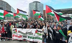 Berlin'de Filistin’e destek gösterisi