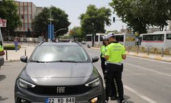 Edirne'de bayram öncesinde dron destekli trafik denetimi yapıldı