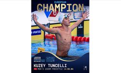 Milli yüzücü Kuzey Tunçelli, Avrupa şampiyonu oldu