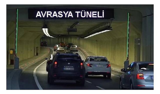 Avrasya Tüneli'nden 67 bin 982 araçla günlük araç geçişi rekoru kırdık