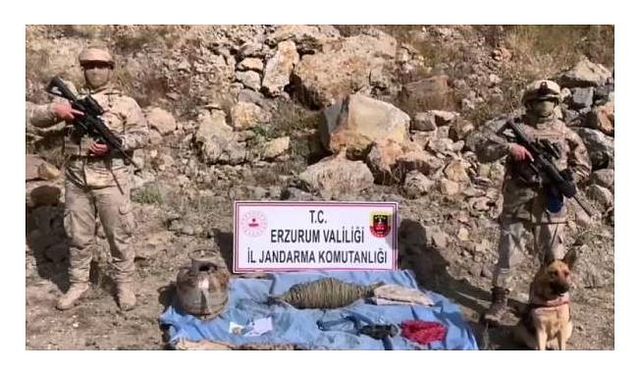 Erzurum'da menfeze tuzaklanan patlayıcı imha edildi