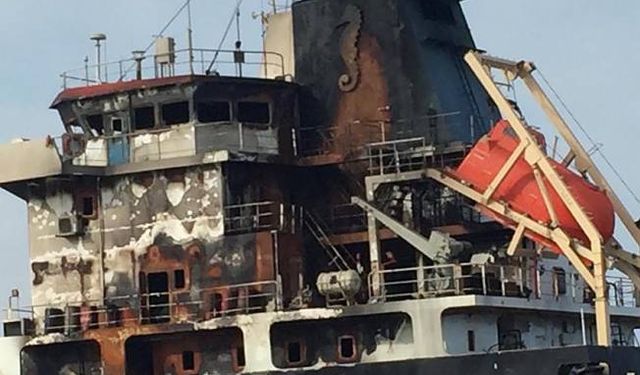 Sinop’taki gemi yangınında ağır yaralanan Mısırlı kurtarılamadı
