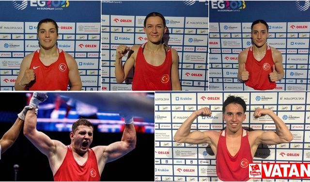 3. Avrupa Oyunları'nda 5 milli boksör çeyrek finale yükseldi