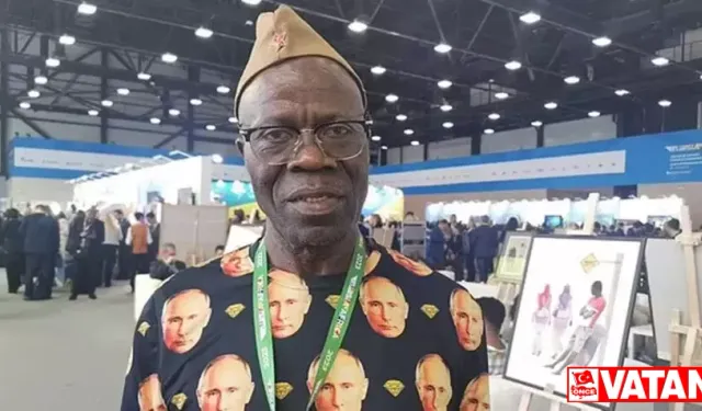 Afrikalı diplomat Putin'li gömlek giydi