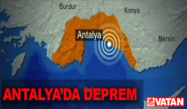 Anlatya'da deprem meydana geldi
