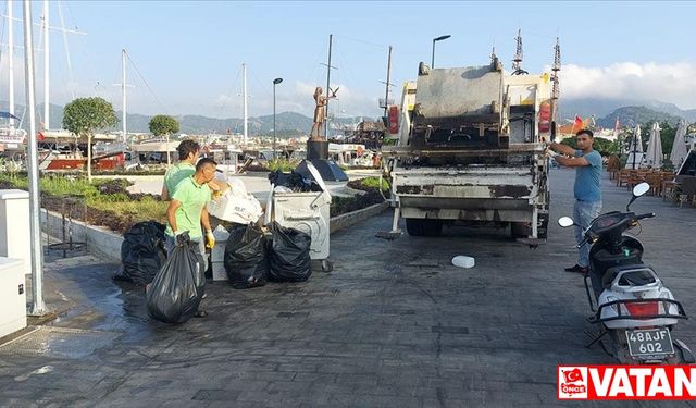 Marmaris'te Kurban Bayramı tatilinde 3 bin 192 ton atık toplandı