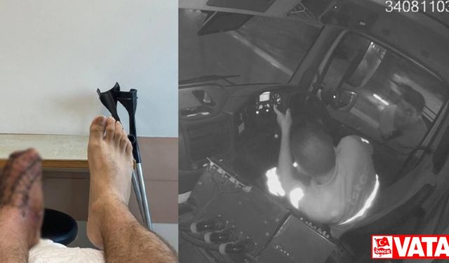İstanbul'da belediye aracının ayağını ezdiği kişinin 5 parmağı kesildi
