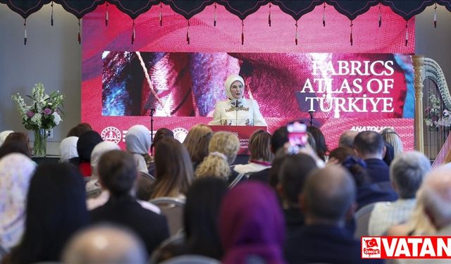 Emine Erdoğan, Türkevi'ndeki sergide Anadolu tekstilini devlet başkanlarının eşlerine tanıttı