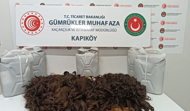 Kapıköy Gümrük Kapısı'nda 56 kilo 230 gram insan saçı ele geçirildi