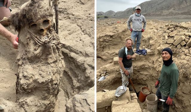 Peru'da yapılan kazılarda 22 mumyalaşmış gömü bulundu