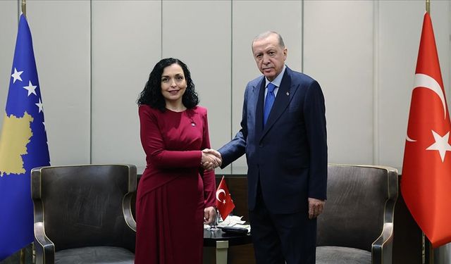 Cumhurbaşkanı Erdoğan, Kosova Cumhurbaşkanı Osmani-Sadriu ile görüştü