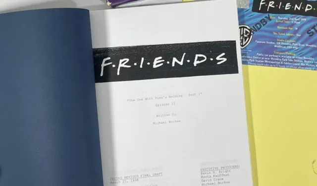 Friends'in senaryoları bir stüdyo çöplüğünden kurtarılarak çekiç altına alındı