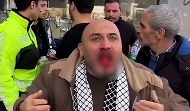 "Şehitlerimize Rahmet, Filistin'e Destek" yürüyüşünden dönerken saldırıya uğrayan kişi yaralandı