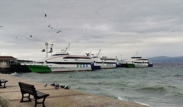 Bursa Deniz Otobüslerinin 7 seferi kuvvetli rüzgar nedeniyle iptal edildi