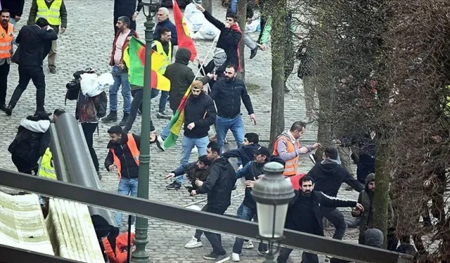 Terör örgütü PKK yandaşları Belçika'da şiddet olaylarına devam etti