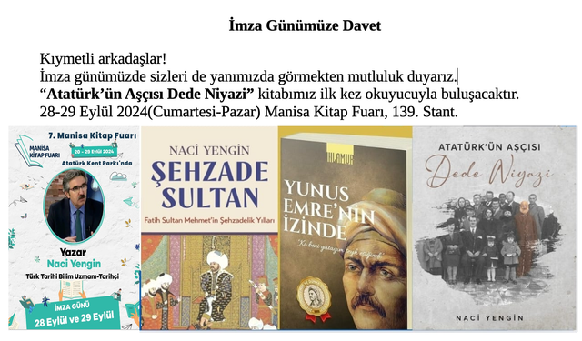 Yazar Naci Yengin 7. Manisa Kitap Fuarına Katılıyor!